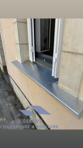 Photo de galerie - Pose Appuie de Fenêtre Zinc