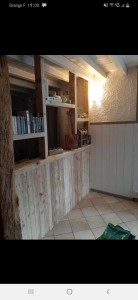 Photo de galerie - Séparation entre le salon et la cuisine entièrement réalisé par mes soins