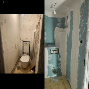 Photo de galerie - Rénovation des toilettes suspendues