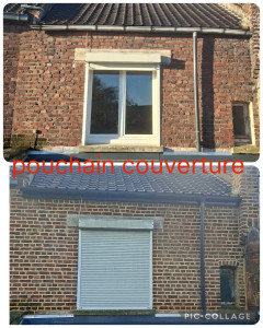 Photo de galerie - Rejointoiement des briques.
remplacement de gouttière et pose de planche de rive. 