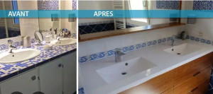 Photo de galerie - Remplacement d'un lavabo avec sont meublr