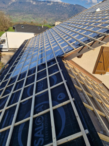 Photo de galerie - Réfection de toiture complète avec pose d'un isolant multicouche.
Et calage complèt.