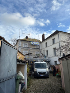Photo de galerie - Pose de contre lattage et de litaunage toute la charpente 