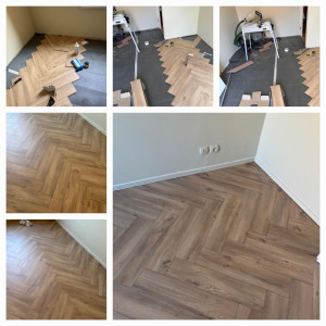 Photo de galerie - Pose parquet ( bâton rompu )