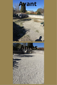 Photo de galerie - Pose gravier 