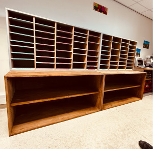 Photo de galerie - Fabrication d’un ensemble de deux meubles en bois.