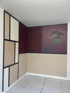 Photo de galerie - Pose des enduits intérieur, pose de papier peint raccord, de toile