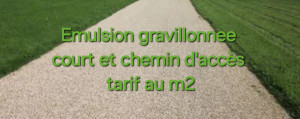 Photo de galerie - Création de chemin d'accès et parking en emulsion gravillonnee mono-couche bi-couche tri-couche
coloris et taille du graviers au choix du client
mise en place avec ou sans préparation de fond de formes 
 