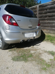 Photo de galerie - Pose attelage opel corsa fini avec branchement électrique 