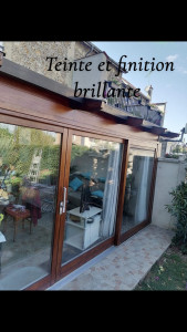 Photo de galerie - Teinte brillante après ponçage à blanc d une véranda 