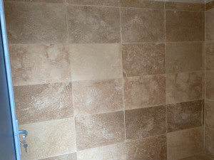 Photo de galerie - Pose de travertin 