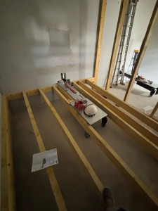 Photo de galerie - Réalisation d’un plancher bois pour un silo à granule 