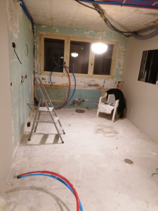 Photo de galerie - Cuisine en cours de travaux. 
