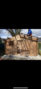Photo de galerie - Montage abri jardin avec dalle béton