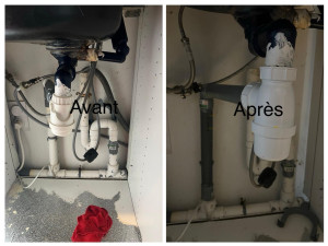 Photo de galerie - Remplacement d’un syphon qui fuit .