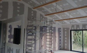 Photo de galerie - Pose de placo et enduit 3 pace et 1 de lissage 