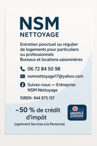 Photo de galerie - Entretien de votre maison ou de vos locations saisonnières disponible rapidement et horaires flexible, déclaré service à la personne, crédit d’impôt et paiementcesu pré financé possible