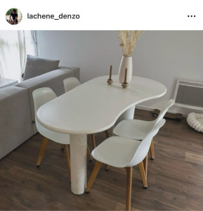 Photo de galerie - Fabrication d’une table haricot. 