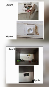 Photo de galerie - Installation prise + RJ45