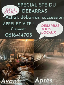 Photo de galerie - Bienvenue sur la page GLCANTIK débarras Nous vidons maisons, appartements, caves et greniers à La Grande-Paroisse et ses alentours (20 km). V Débarras rapide V Devis gratuit V Valorisation & recyclage des déchets Contactez-nous pour libérer votre espace 