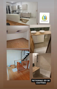 Photo de galerie - Prestation de nettoyage: (fin de chantier)
• Dépoussiérage •Plaintes •Interrupteurs •Aspiration •Lavage •Portes + Poignée de porte •Vitres