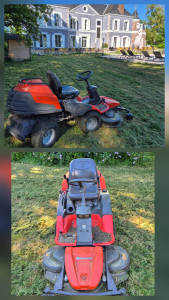 Photo de galerie - Tonte tracteur tondeuse husqvarna château domaine 