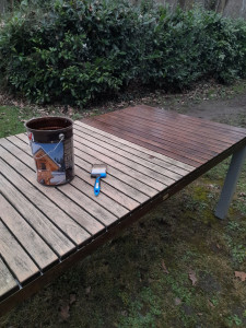 Photo de galerie - Rénovation table extérieur. 