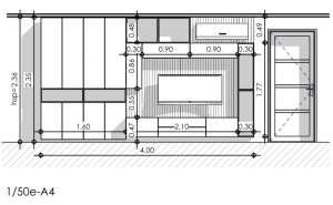 Photo de galerie - Création d un pan de mur de meubles à partir d existants, plus de nouveaux caissons