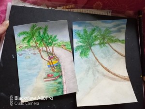 Photo de galerie - Aquarelles sur le thème des Antilles