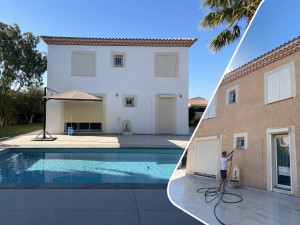 Photo de galerie - Nettoyage et mise en peinture avec contour de fenêtre de cette villa