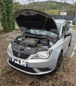 Photo de galerie - Aujourd’hui grosse révision pour cette seat

-vidange et remplacement du filtre à carburant, filtre à huile, filtre à air, filtre habitacle

-remplacement pompe lave glace

-mise en place de la valise diagnostic pour effacer le voyant d’entretien 