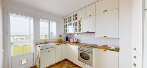 Photo de galerie - Après rénovation - plafond, murs, sol, pose de cuisine