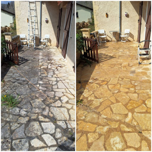 Photo de galerie - Nettoyage de terrasses.  