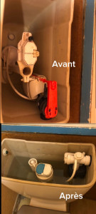 Photo de galerie - Réparation chasse d'eau 
