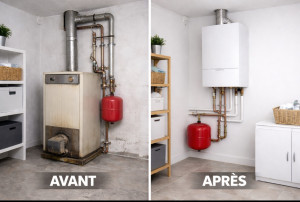 Photo de galerie - Remplacement de chaudière par une chaudière à condensation 