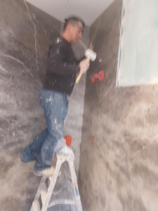 Photo de galerie - Installation de salle de bain en marbre 