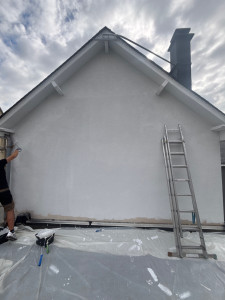 Photo de galerie - Première couche d’une peinture de façades 