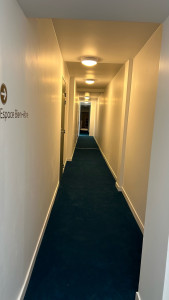 Photo de galerie - Cloison dans le couloir pose des portes pose d’une moquette 