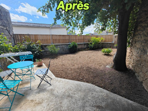 Photo de galerie - Après: désherbage (manuel) + entretien d'un petit jardin 