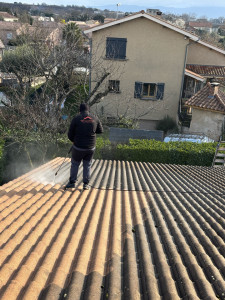 Photo de galerie - Nettoyage d’une toiture 