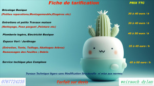 Photo de galerie - Fiche tarification.