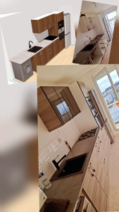 Photo de galerie - Réadaptation et montage cuisine BRICO... suite déménagement. 