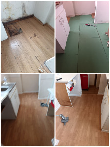 Photo de galerie - Remplacement sol après dégâts des eaux