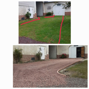 Photo de galerie - Aménagements d'une allés carosabble 

