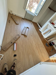 Photo de galerie - Pose de parque LVT