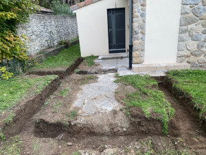 Photo de galerie - Terrassement de fouilles pour futur agrandissement. 