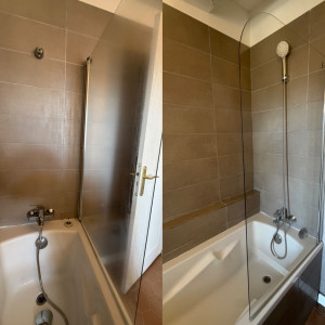 Photo de galerie - Avant Après baignoire et paroi de douche 