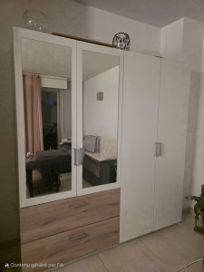 Photo de galerie - Armoire 4 portes 2 tiroirs.