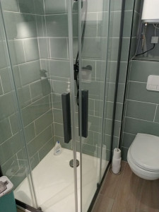 Photo de galerie - Nettoyage à fond d'une salle de douche 
