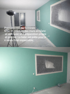 Photo de galerie - Ratissage, ponçage et peinture 